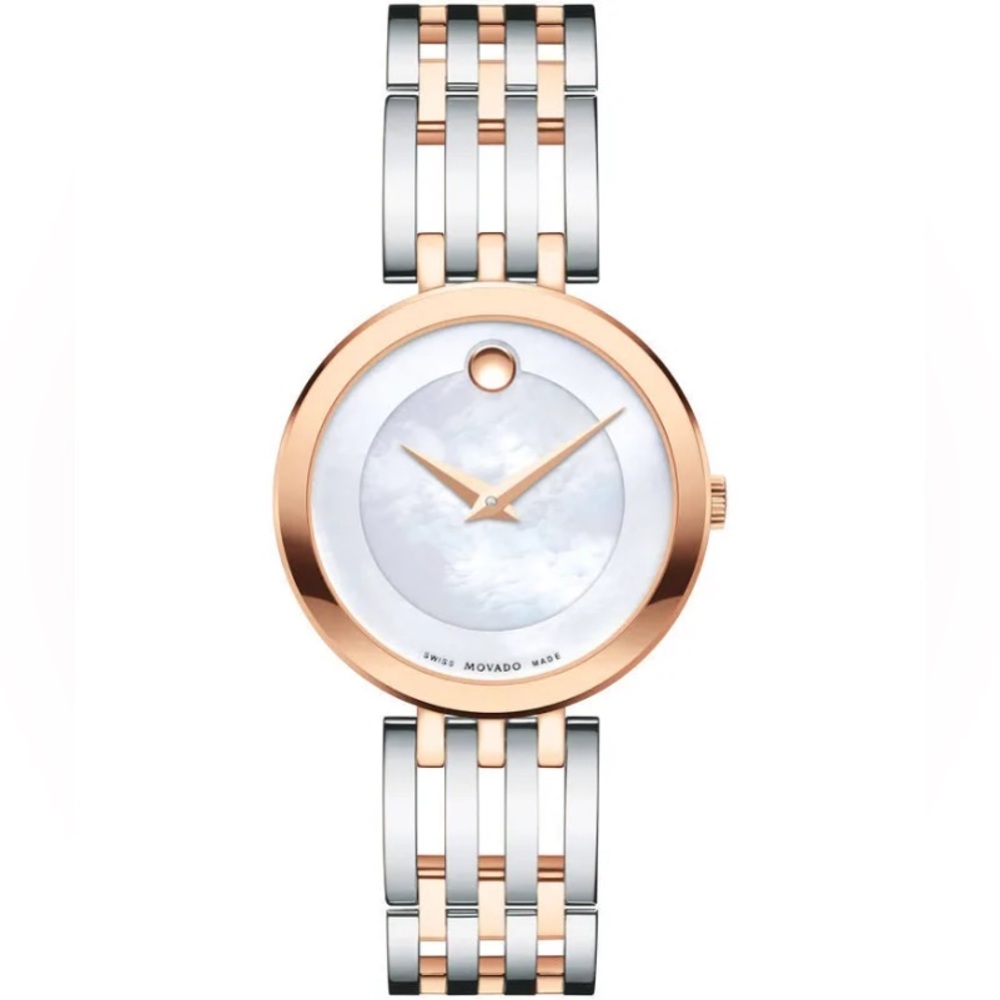MOVADO Esperanza Mother of Pearl Dial Two-Tone Steel Women's Watch 0607114